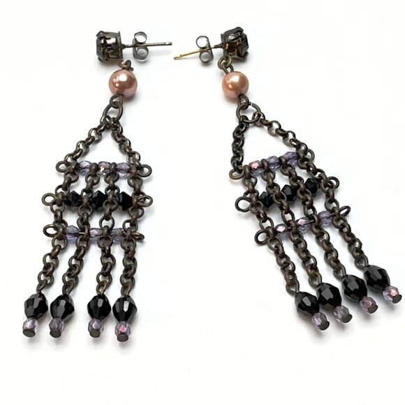 Erickson Beamon-Style 90s Chandelier Earrings — Demure Meets Drama — EUC